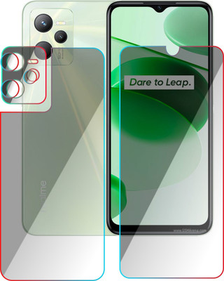 PONDRIK Front and Back Screen Guard for REALME C35(Pack of 3)