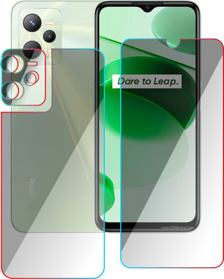 PONDRIK Front and Back Screen Guard for REALME C35(Pack of 3)