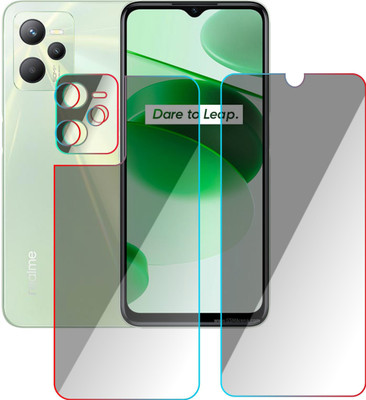 PONDRIK Front and Back Screen Guard for REALME C35(Pack of 3)