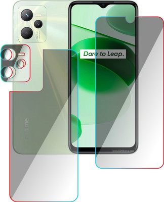 PONDRIK Front and Back Screen Guard for REALME C35(Pack of 3)