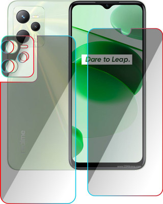 PONDRIK Front and Back Screen Guard for REALME C35(Pack of 3)
