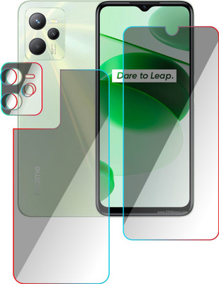 PONDRIK Front and Back Screen Guard for REALME C35(Pack of 3)