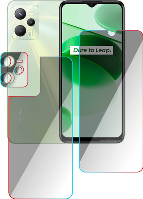 PONDRIK Front and Back Screen Guard for REALME C35(Pack of 3)
