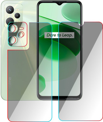 PONDRIK Front and Back Screen Guard for REALME C35(Pack of 3)