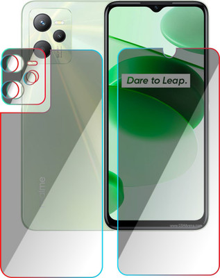 PONDRIK Front and Back Screen Guard for REALME C35(Pack of 3)