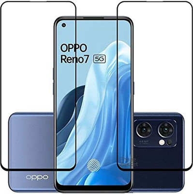 XRENGTH Edge To Edge Tempered Glass for ; Oppo Reno 7-5G-(Pack of 2)