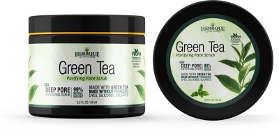herbque Green Tea Purifying Face Scrub Deep Pore Exfoliating Scrub Made with Green Tea Scrub(65 g)
