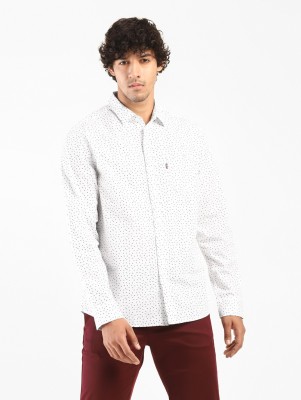 LEVI'S Men Printed Casual White Shirt