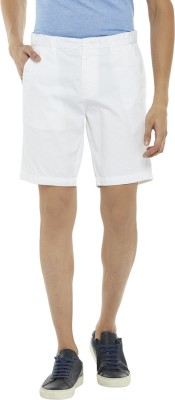 Byford by Pantaloons Solid Men White Basic Shorts