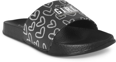 Forever Glam By Pantaloons Women Slides(Black , 3)