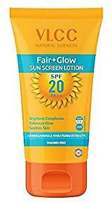 VLCC Sunscreen - SPF 20 PA++ Fair + Glow Sun Screen Lotion (Pack of 2)(100 g)
