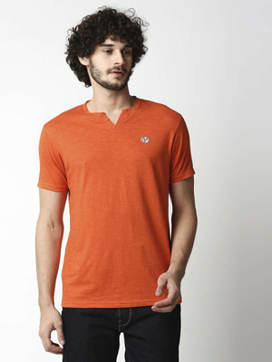 Pepe Jeans Printed Men Round Neck Orange T-Shirt