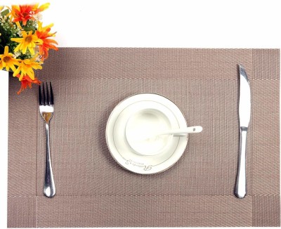 K.B.SALES Rectangular Pack of 4 Table Placemat(Multicolor, PVC, Polyester)