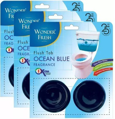 WonderFrsh Flush Tub Ocean Blue Fragrance I Toilet Cleaner Block I 100 Grm Each Ocean Block Toilet Cleaner(3 x 100 g)