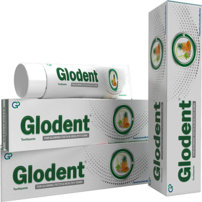 Glodent Teeth Whitening Toothpaste | Plaque Removal | Gum Care | Anticavity | Vegan Toothpaste(210 g, Pack of 3)