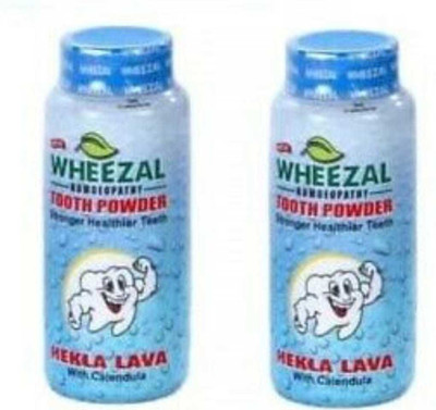 WHEEZAL HEKLA LAVA TOOTH POWDER _2 (Pack of 2)(100 g, Pack of 2)