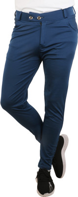 RKM STORE Solid Men Dark Blue Track Pants