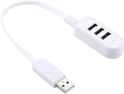 TEQGO 1 To 3 Port Usb Hub Expansion 25CM USB Hub, USB Charger(White)