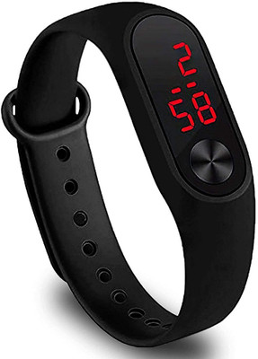 UTurn DIGITAL LED SMART BAND(Black Strap, Size : FREE SIZE)