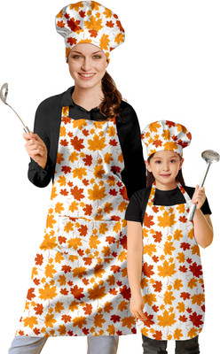OASIS Cotton Chef's Apron - Free Size(Multicolor, Pack of 2)