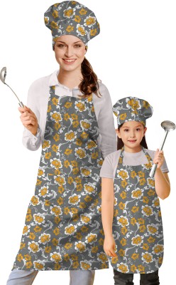 OASIS Cotton Chef's Apron - Free Size(Grey, Pack of 2)