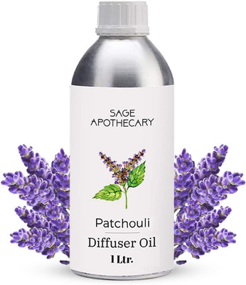Sage Apothecary Patchouli Diffuser Oil For Room Fragrance | Sleep & Pure Aromatherapy - 1L(1000 ml)