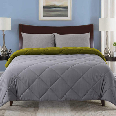 EVOL Solid Single Comforter for  Mild Winter(Poly Cotton, Golden)