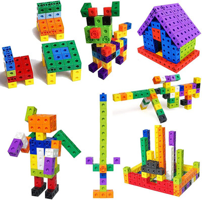 AEXONIZ TOYS Non-Toxic 100 Piece Cube Building Block Toys For Kids,Learning Toy,Puzzle Toy(Multicolor)