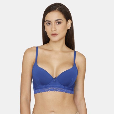 Rosaline By Zivame Women T-Shirt Lightly Padded Bra(Blue)