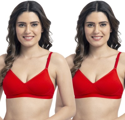 TWEENS Tweens Medium Padded Sleek Look Bra Women T-Shirt Lightly Padded Bra(Red)