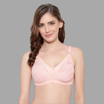 KYODO Lajoo Net Polycotton Full Coverage Women Full Coverage Non Padded Bra(Beige)