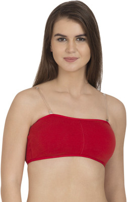 TWEENS Tweens Tube Bra Women Cami Bra Non Padded Bra(Red)