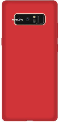 MOBILOVE Back Cover for Samsung Galaxy Note 8 | Pure Liquid Soft Matte Silicone Case(Red, Shock Proof, Silicon, Pack of: 1)