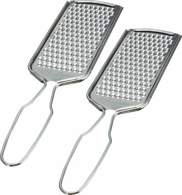 DSTECHBAR Grater Steel Cheese/Ginger/Garlic/Nutmeg Grater Pack of 2pc Silver (Combo) Vegetable & Fruit Grater(2pc grater)