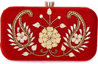FOR THE BEAUTIFUL YOU Party Red  Clutch