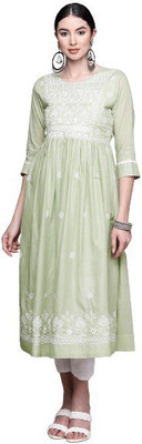 anubhutee Women A-line Green Maxi/Full Length Dress
