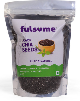 FULSOME - Black Chia Seeds (1Kg) - Super Saver Value Pack Chia Seeds(1 kg)