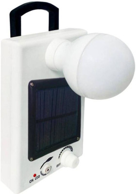 GLOWISH SOLAR RECHARGEABLE BATTERY WALL MOUNTABLE EASY REGULATE 12 LED LIGHT 1 hrs Lantern Emergency Light(White)