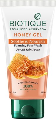BIOTIQUE Honey Gel Soothe & Nourish Foaming Face Wash