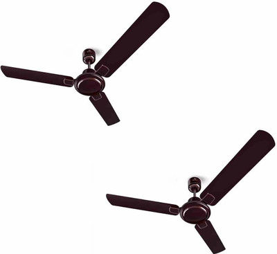 BAJAJ Regal Gold NXG 1200 mm 3 Blade Ceiling Fan (Matt Wine, Pack of 2)