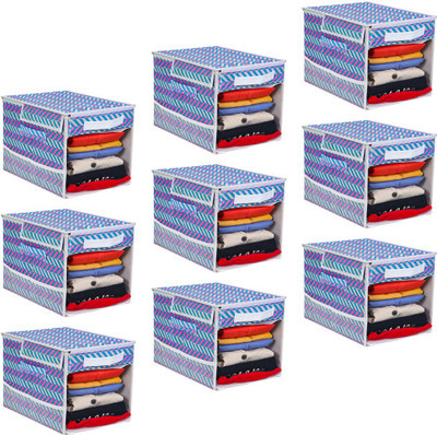 PrettyKrafts Shelf Organizers(Blue, Polyester)