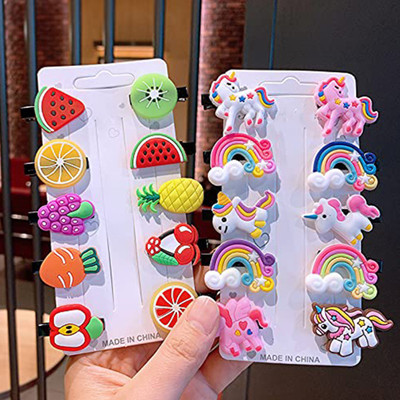 beautyitem 20 Fruits Rainbow Unicorn Hair Clips Set Baby Hairpin For Kids Girls Hair Clip(Multicolor)