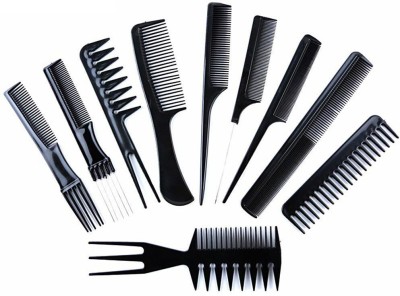 E-DUNIA 10Pcs Pro Salon Hair Cut Styling Hairdressing Barbers Combs Brush Set