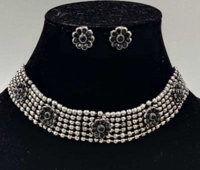 Oxidised Afghani Combo Oxidised Silver, Alloy Black, Silver Jewellery Set(Pack of 1)