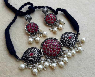 Cosmossystems Alloy Sterling Silver Silver Jewellery Set(Pack of 1)