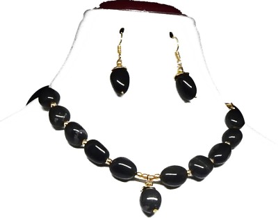 Jaya Vision Jewelry Stone Black Jewellery Set(Pack of 1)