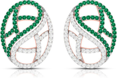 FEATHERMARK Sterling Silver Rhodium Green Jewellery Set(Pack of 1)