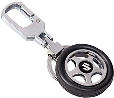 gtrp Tyre Rotary Wheel Locking Metal Keychain Keyring for Maruti Suzuki Key Chain Key Chain