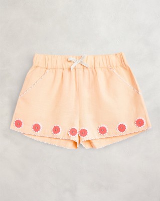 Cherry Crumble by Nitt Hyman Short For Baby Girls Casual Self Design Pure Cotton(Beige, Pack of 1)