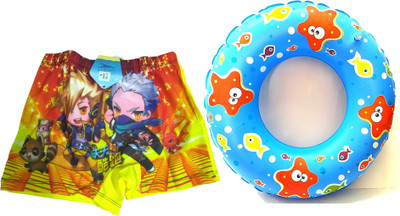 Drauss Boy's Printed Swimming Combo (6-8 Years)(Colour and Print as per availability) Swimming Kit